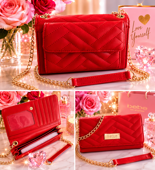 ✨❤️ New Arrival Alert! ❤️✨
LIMITED EDITION:
Meet your new favorite statement bag! This gorgeous red quilted crossbody combines style, elegance, and convenience all in one. Featuring luxurious gold-tone hardware, multiple compartments.
