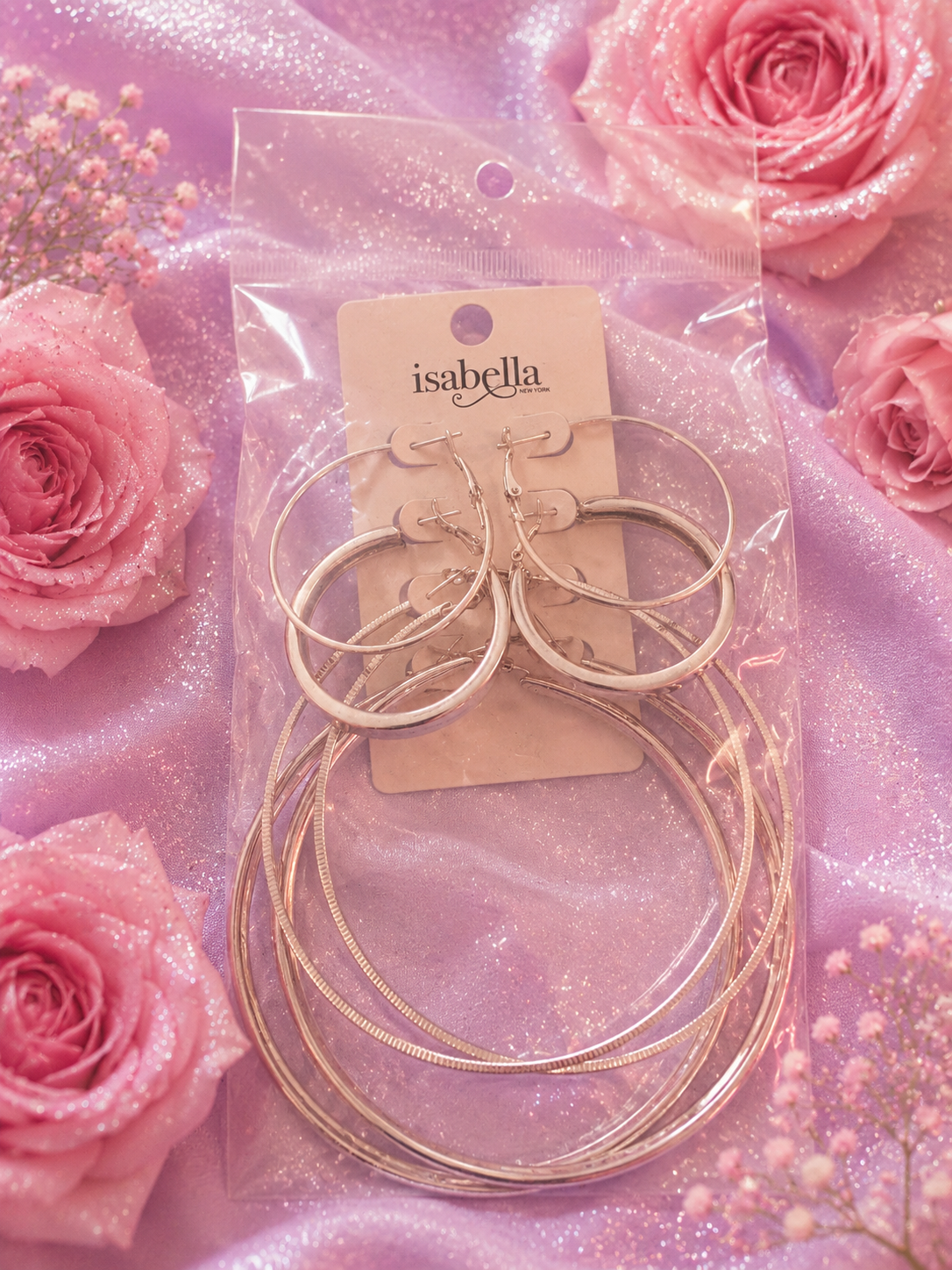 ✨ “Complete Your Look” ✨
These elegant hoop earrings are the perfect finishing touch for any outfit. Dress them up or wear them casually—either way, you’ll shine with confidence! 💕🌹