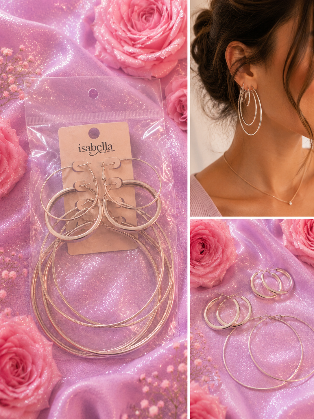 ✨ “Complete Your Look” ✨
These elegant hoop earrings are the perfect finishing touch for any outfit. Dress them up or wear them casually—either way, you’ll shine with confidence! 💕🌹