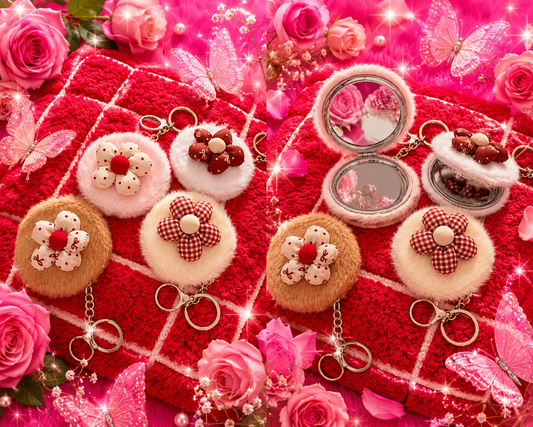 🌸✨ NEW ARRIVALS ALERT! ✨🌸

Cute, fluffy, and absolutely irresistible! 💕 These adorable flower compact mirrors are the perfect accessory for your purse, backpack, keys, or gift basket! 🌷🦋
🌸 Soft furry design
🌸 Convenient compact mirror inside 🌺